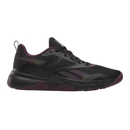 Black-Purple - Side - Reebok Unisex Adult NFX Trainers