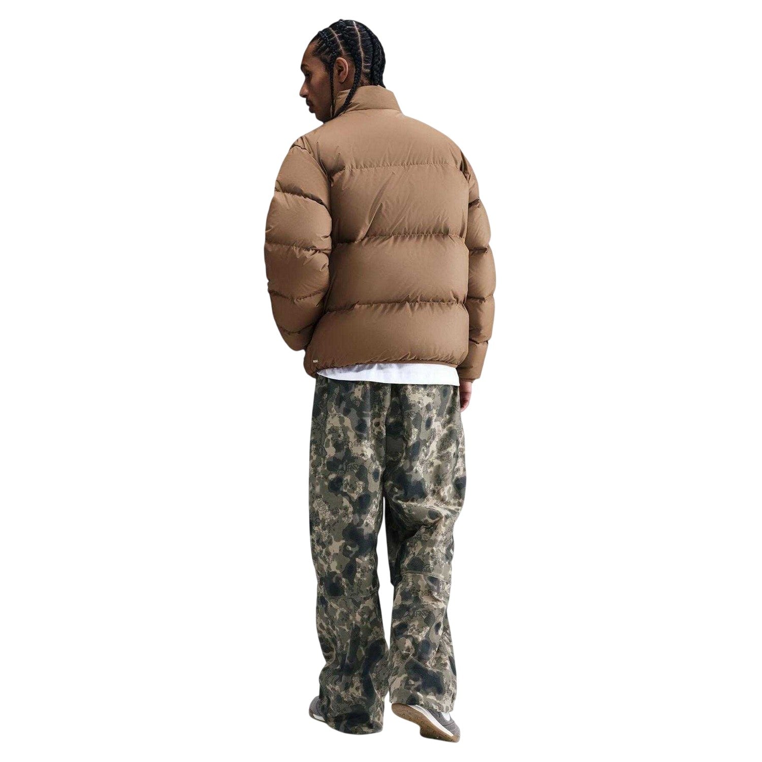 Mosswood brown - Back - Nike Mens Therma Fit Puffer Jacket