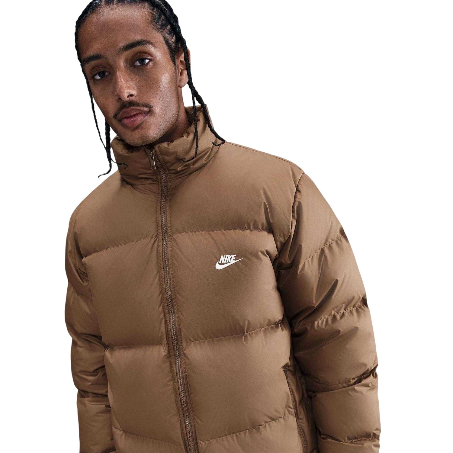 Mosswood brown - Side - Nike Mens Therma Fit Puffer Jacket