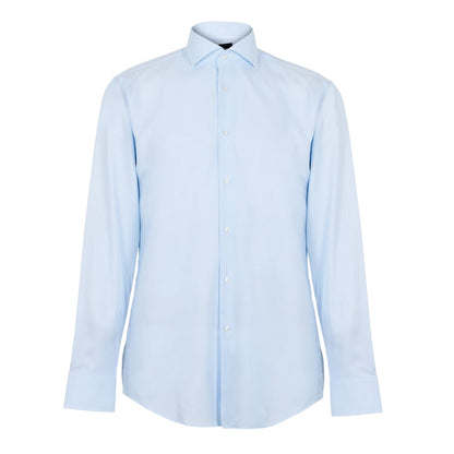 Light Blue - Front - Boss Mens H-Hank Spread Collar Shirt