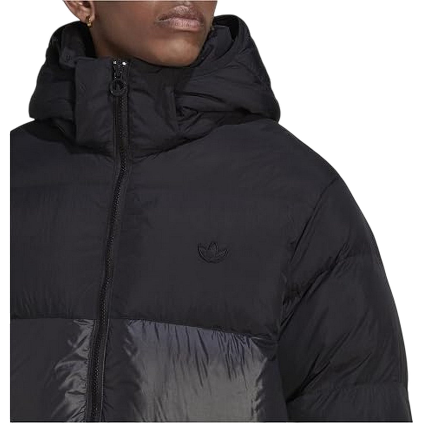 Black - Side - Adidas Mens Originals Polyester Insulated Puffer Jacket