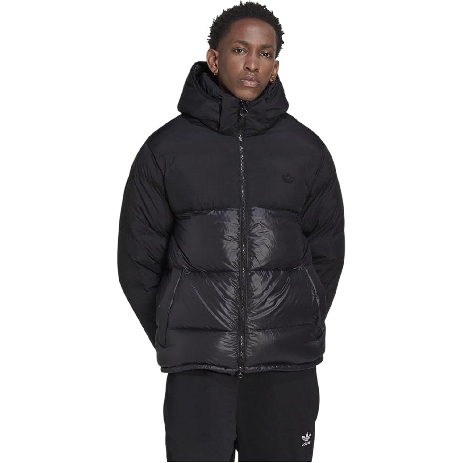 Black - Lifestyle - Adidas Mens Originals Polyester Insulated Puffer Jacket