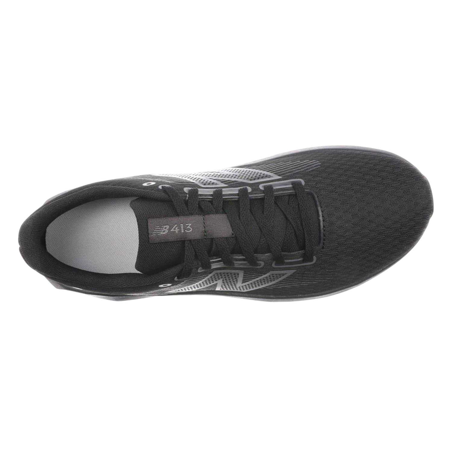 Black - Side - New Balance Mens 413 V3 Mesh Running Low Heel Trainers