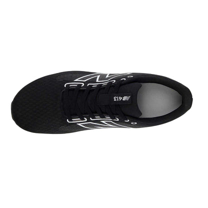 Jet Black - Side - New Balance Mens 413 V3 Mesh Running Low Heel Trainers