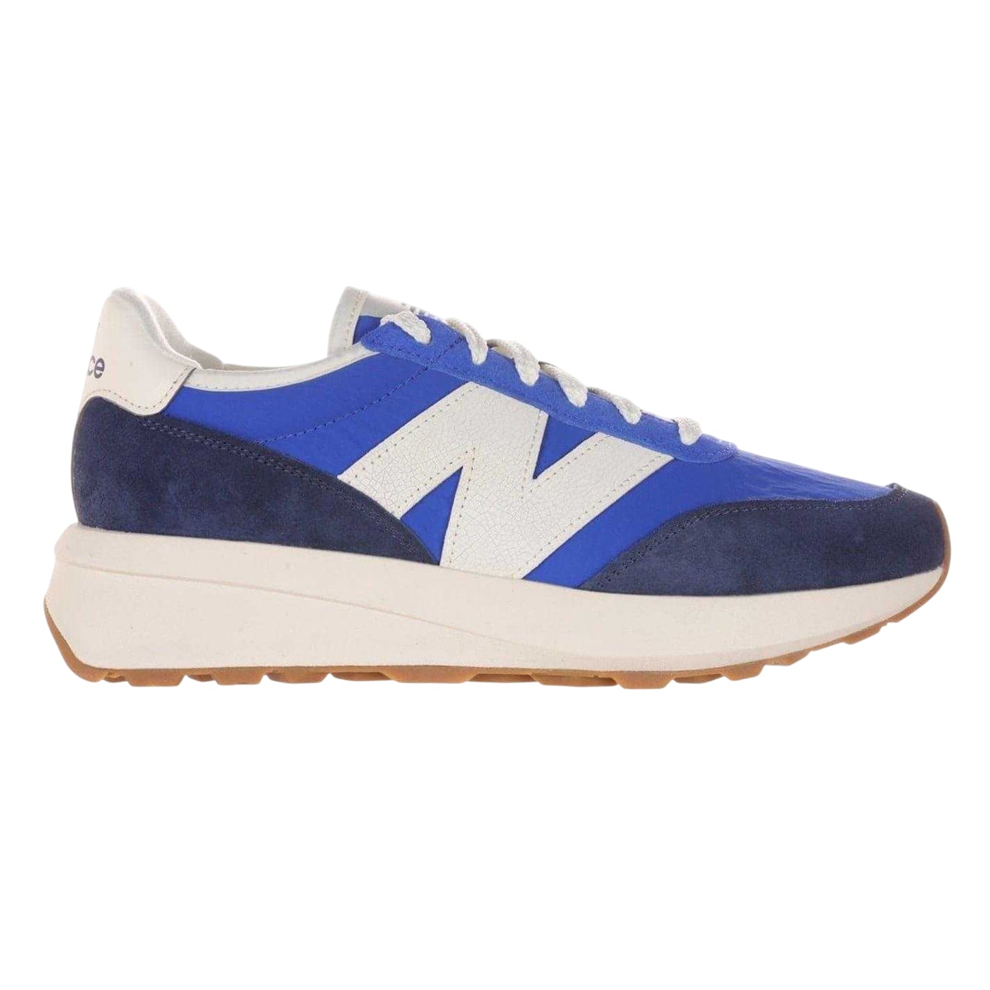 Navy-Gemstone Green - Front - New Balance Mens 370 Suede Trainers