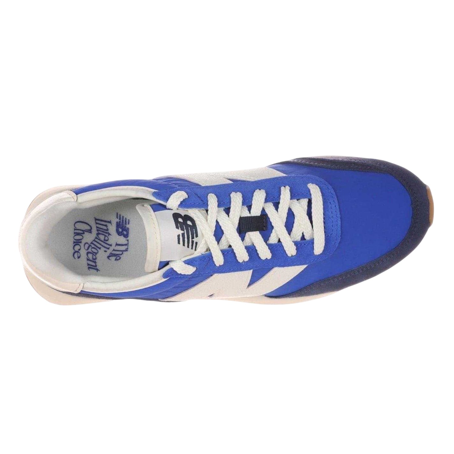 Navy-Gemstone Green - Side - New Balance Mens 370 Suede Trainers