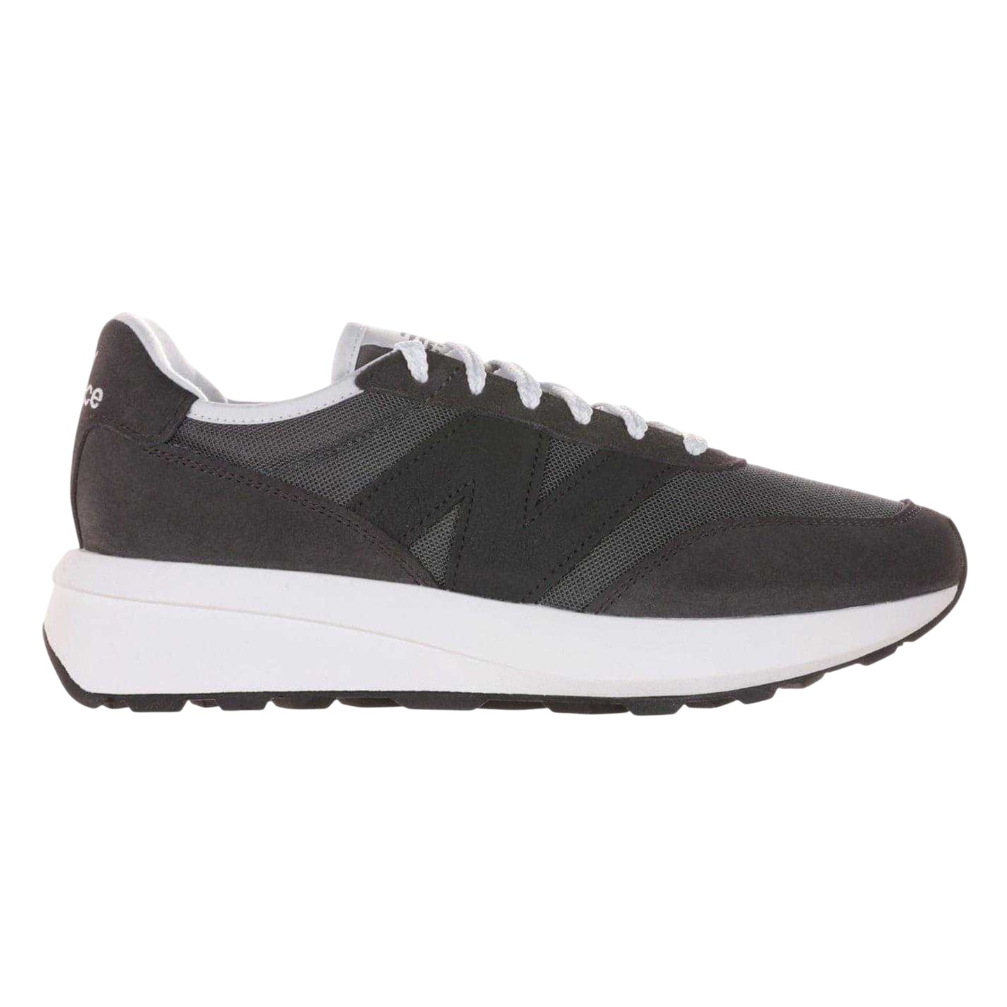 White Castlerock - Front - New Balance Mens 370 Suede Trainers