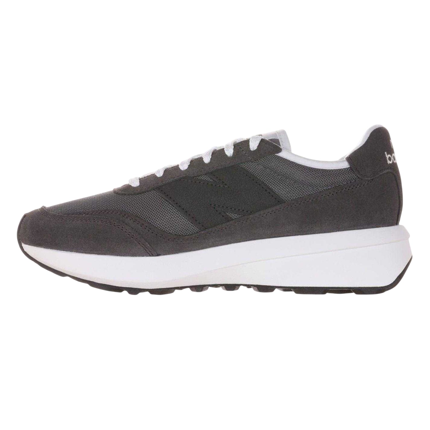 White Castlerock - Back - New Balance Mens 370 Suede Trainers