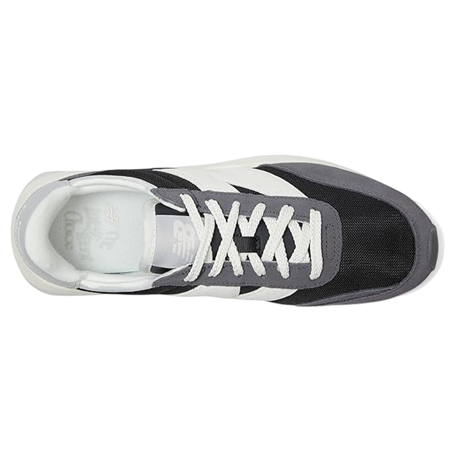 Black - Side - New Balance Mens 370 Suede Trainers