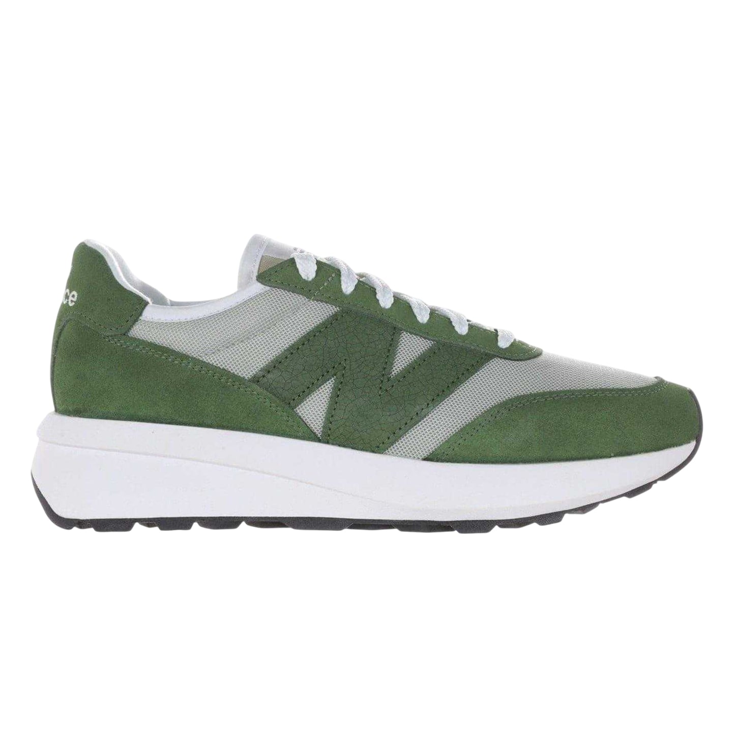 Green - Front - New Balance Mens 370 Suede Trainers
