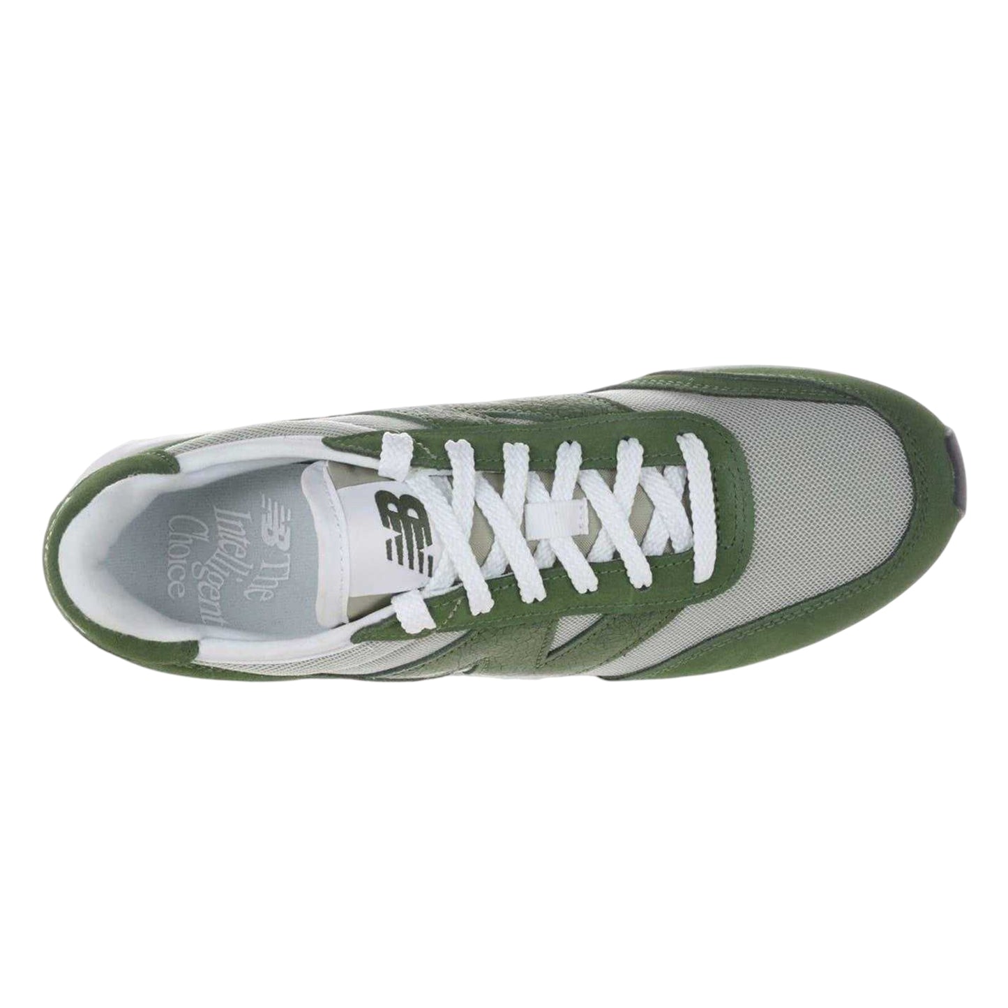 Green - Side - New Balance Mens 370 Suede Trainers