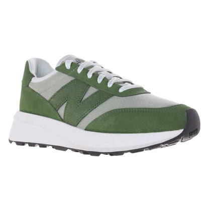 Black - Pack Shot - New Balance Mens 370 Suede Trainers