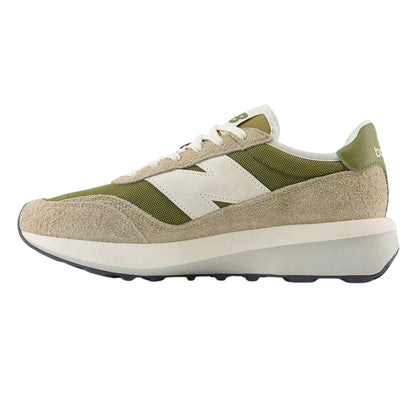 Green-White - Back - New Balance Mens 370 Suede Trainers