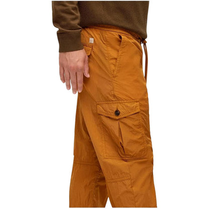 Beige - Side - Boss Mens Taberon Tapered Cargo Trousers