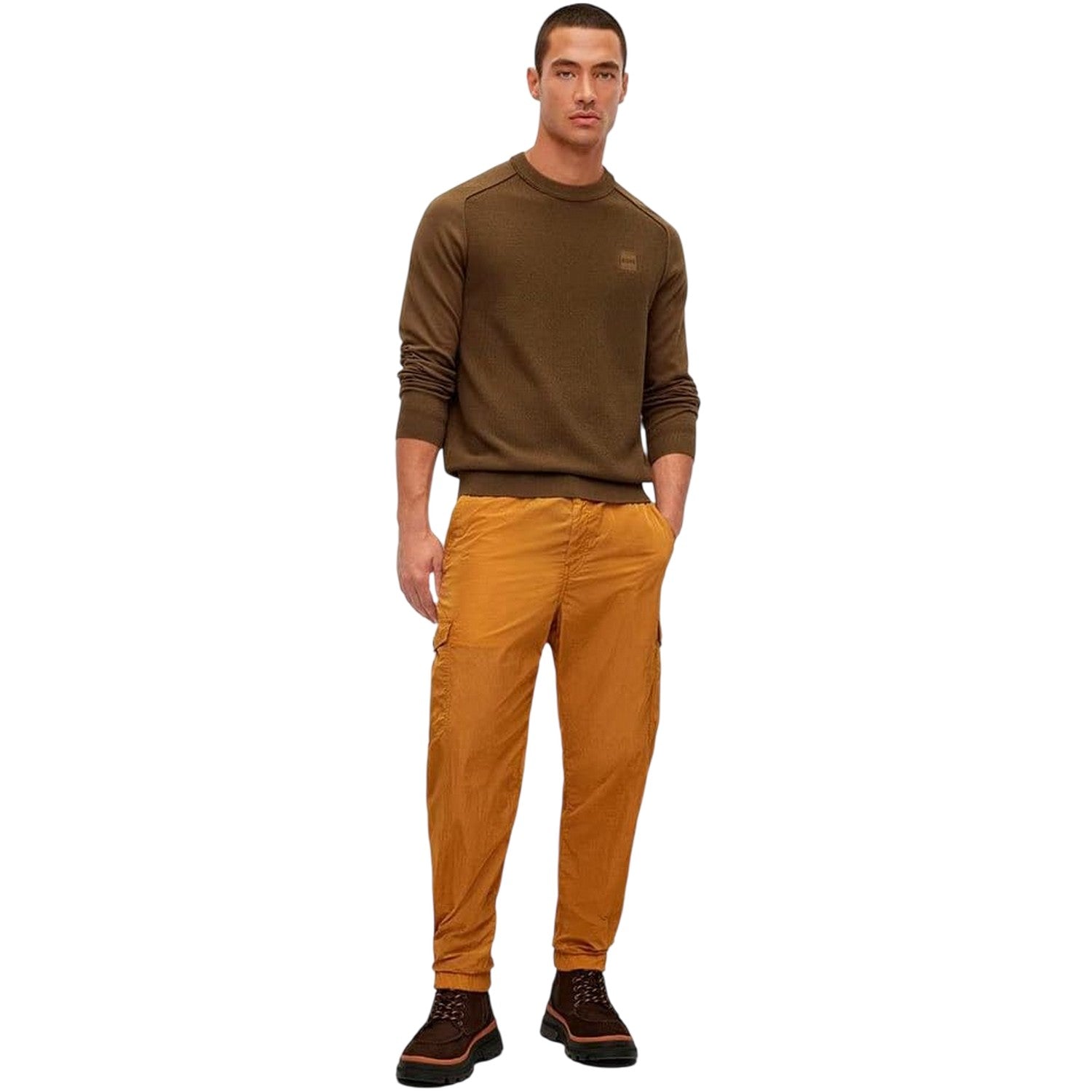 Beige - Lifestyle - Boss Mens Taberon Tapered Cargo Trousers
