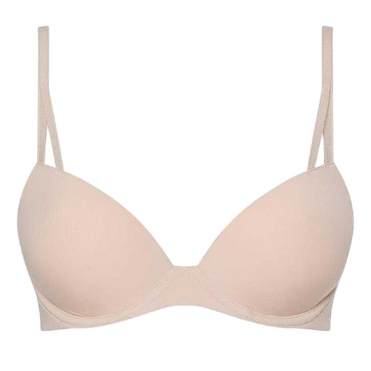 Beige Buff - Front - Calvin Klein Womens-Ladies Demi Underwired Bra