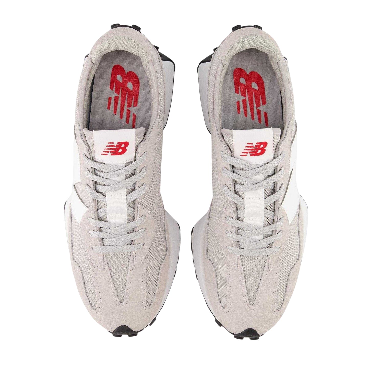 Light Grey-White - Side - New Balance Mens 327 Retro Trainers