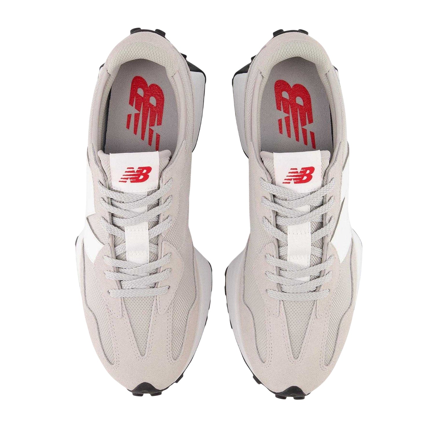 Light Grey-White - Side - New Balance Mens 327 Retro Trainers