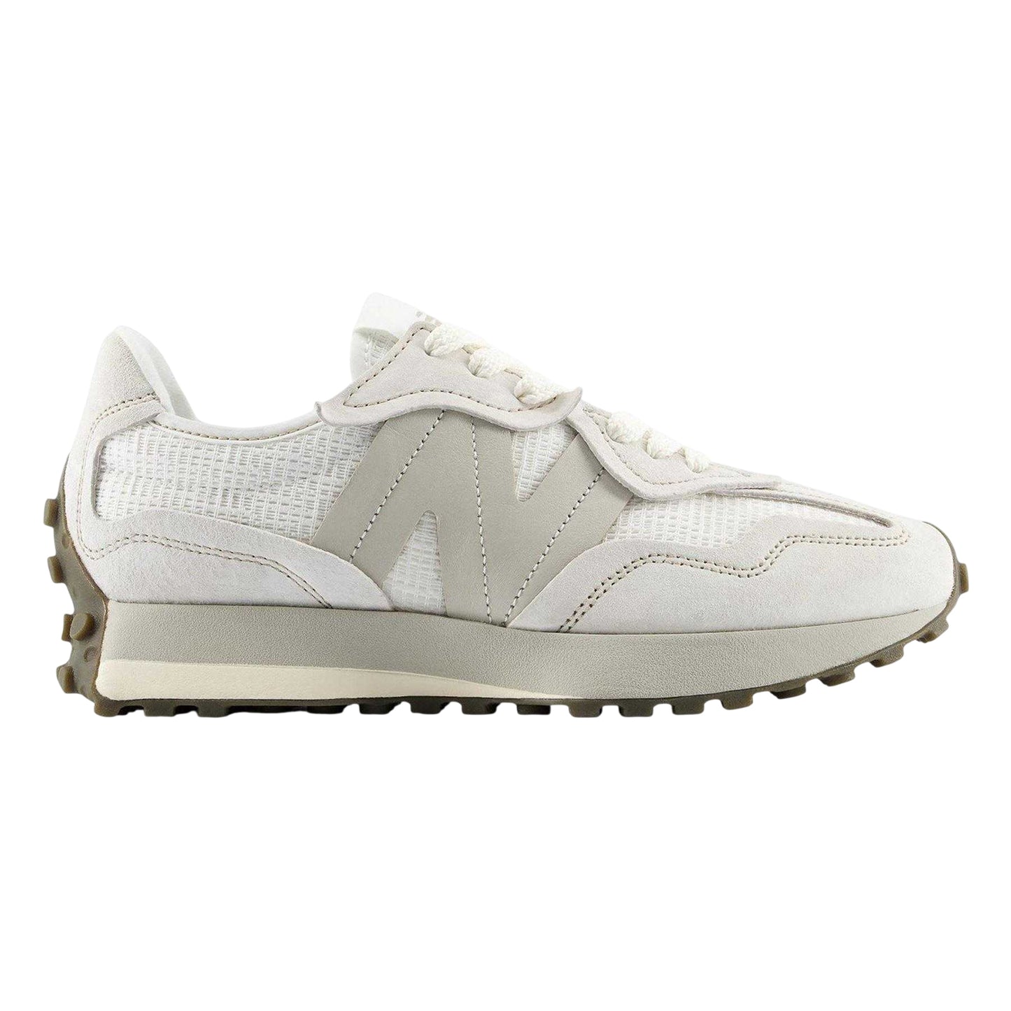 White - Front - New Balance Mens 327 Retro Trainers