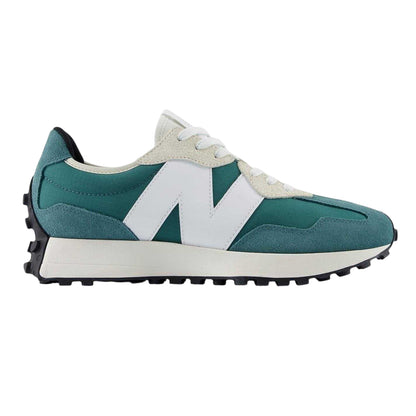 Green-White - Front - New Balance Mens 327 Retro Trainers