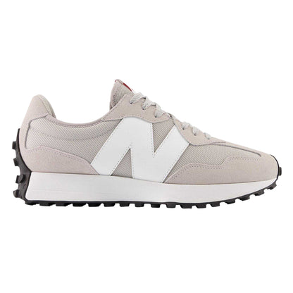 Light Grey-White - Front - New Balance Mens 327 Retro Trainers