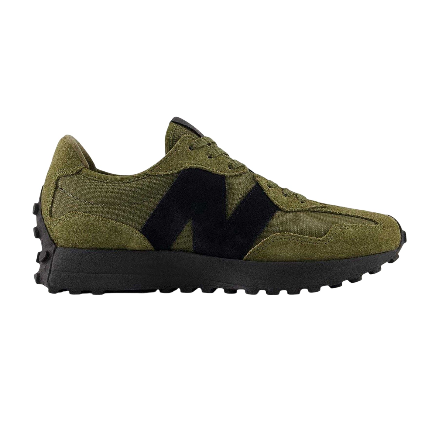 Black - Front - New Balance Mens 327 Retro Trainers