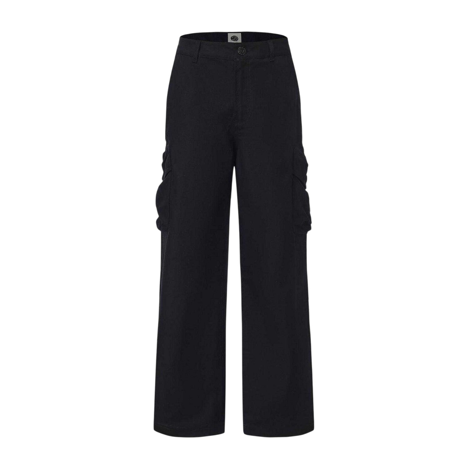 Black - Front - Pretty Green Mens Cotton Cargo Trousers