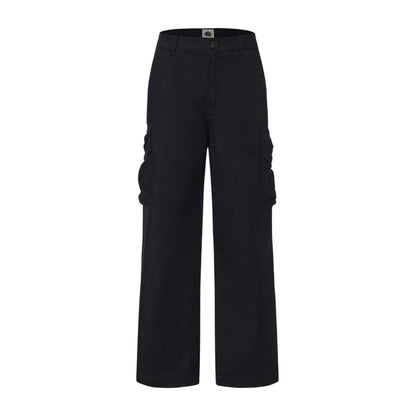 Black - Front - Pretty Green Mens Cotton Cargo Trousers
