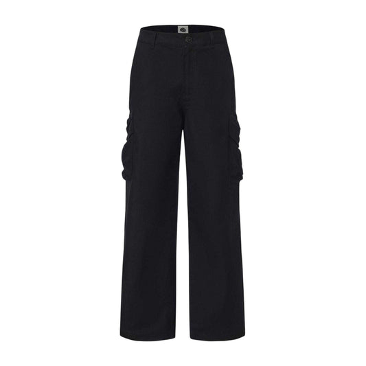 Black - Front - Pretty Green Mens Cotton Cargo Trousers