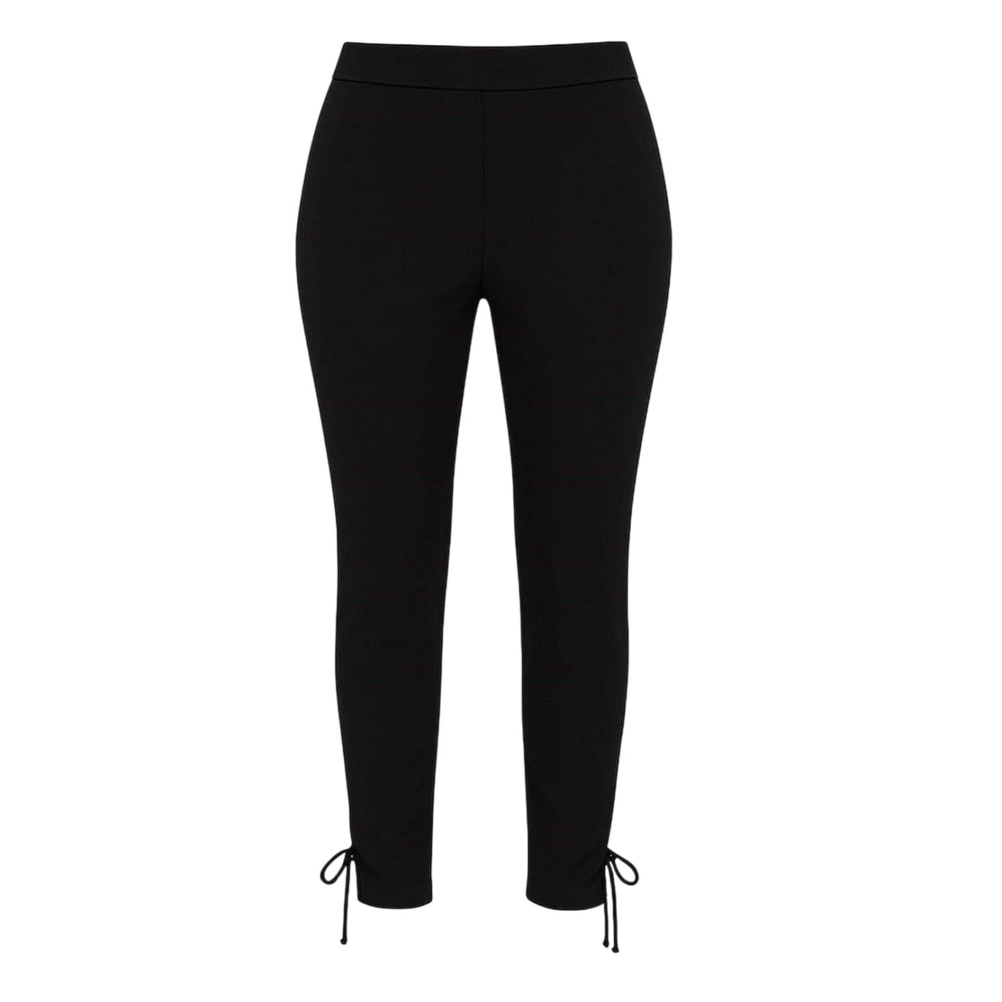 Black - Front - I Saw It First Womens-Ladies Tied Hem Trousers
