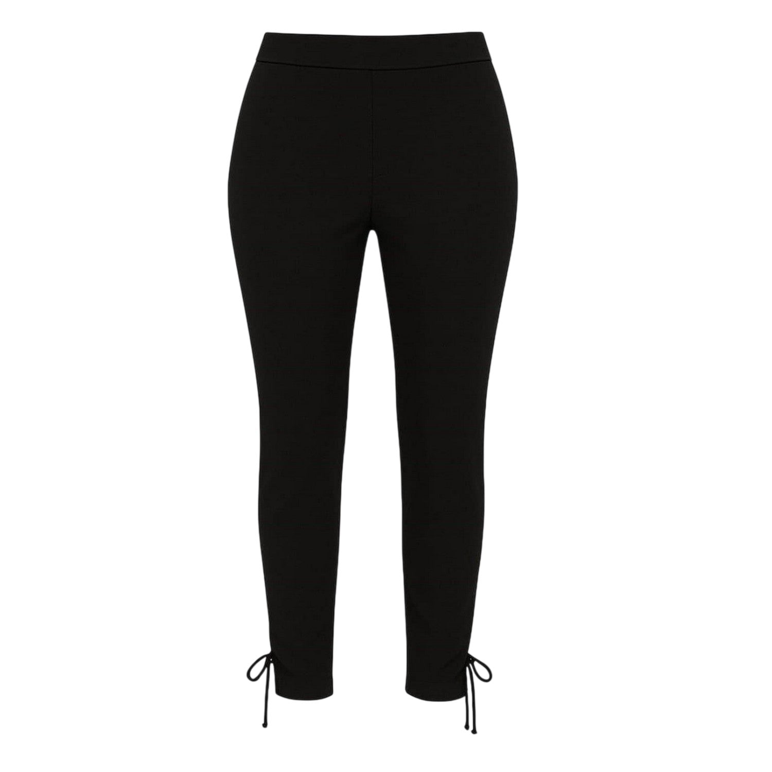 Black - Front - I Saw It First Womens-Ladies Tied Hem Trousers
