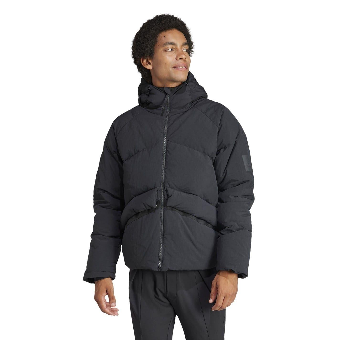 Black - Pack Shot - Adidas Mens Puffer Jacket