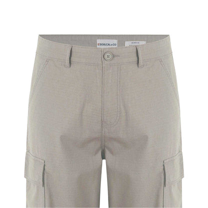 Beige - Lifestyle - SoulCal Mens Plain Cargo Trousers