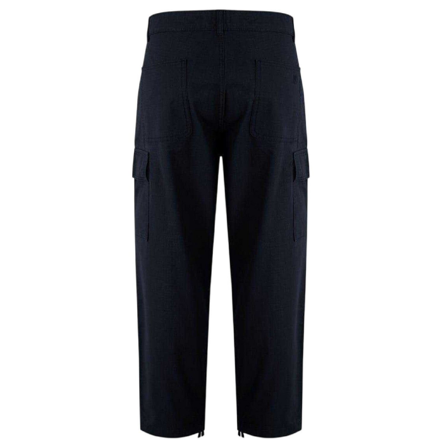 Black - Back - SoulCal Mens Plain Cargo Trousers