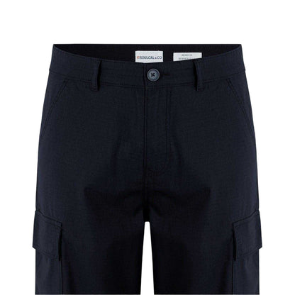 Black - Lifestyle - SoulCal Mens Plain Cargo Trousers