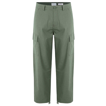 Khaki Green - Front - SoulCal Mens Plain Cargo Trousers