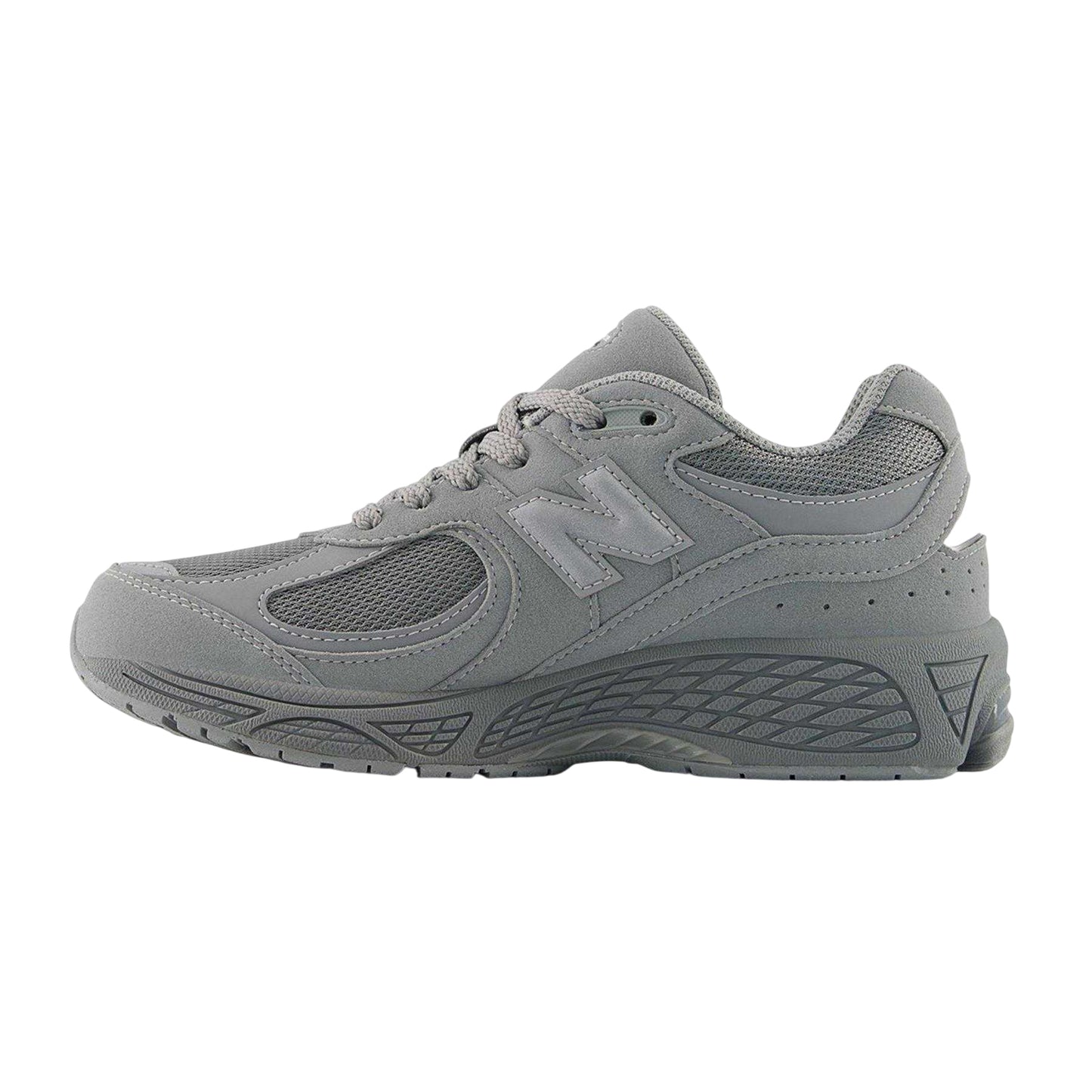 Grey - Back - New Balance Childrens-Kids 2002 Suede Trainers