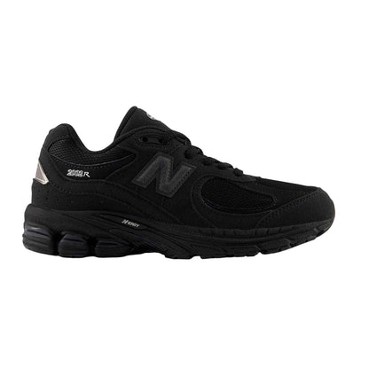 Triple Black - Front - New Balance Childrens-Kids 2002 Suede Trainers