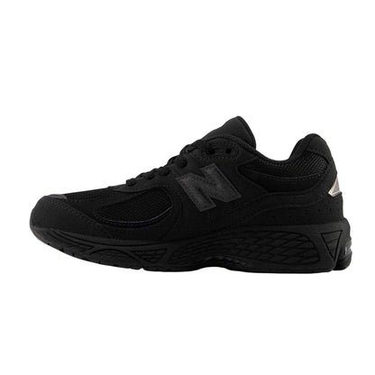Triple Black - Back - New Balance Childrens-Kids 2002 Suede Trainers