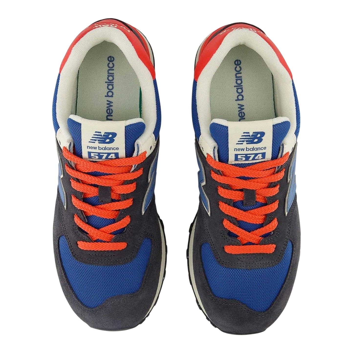 Grey - Side - New Balance Mens 574 Suede Trainers