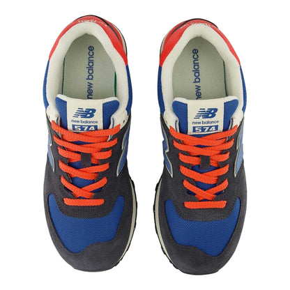 Grey - Side - New Balance Mens 574 Suede Trainers