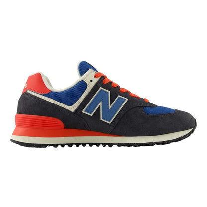 Grey - Front - New Balance Mens 574 Suede Trainers