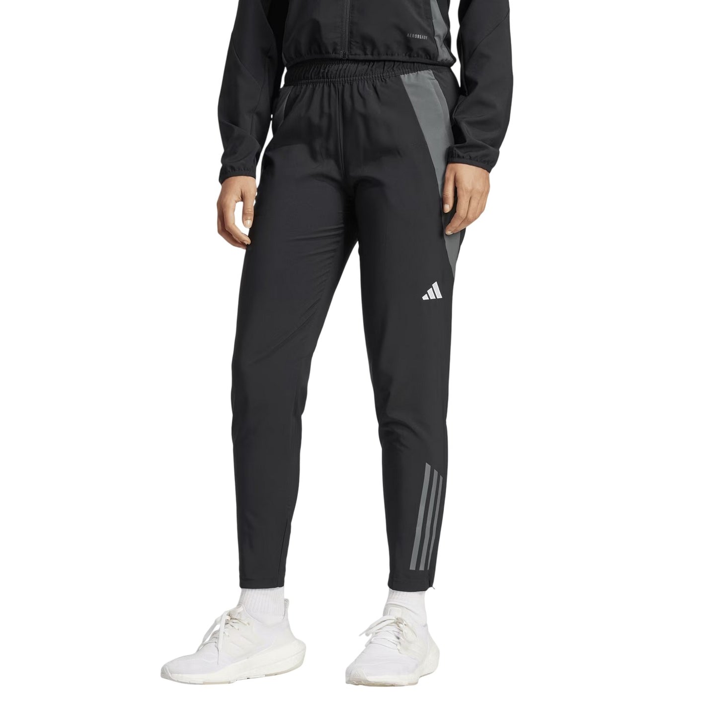 Black-Dark Grey - Side - Adidas Womens-Ladies Tiro 24 Training Tracksuit Bottoms