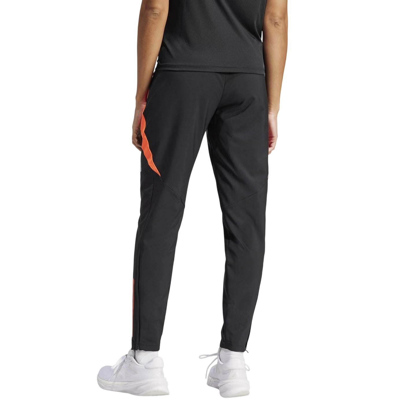 Black-Solar Red - Back - Adidas Womens-Ladies Tiro 24 Training Tracksuit Bottoms