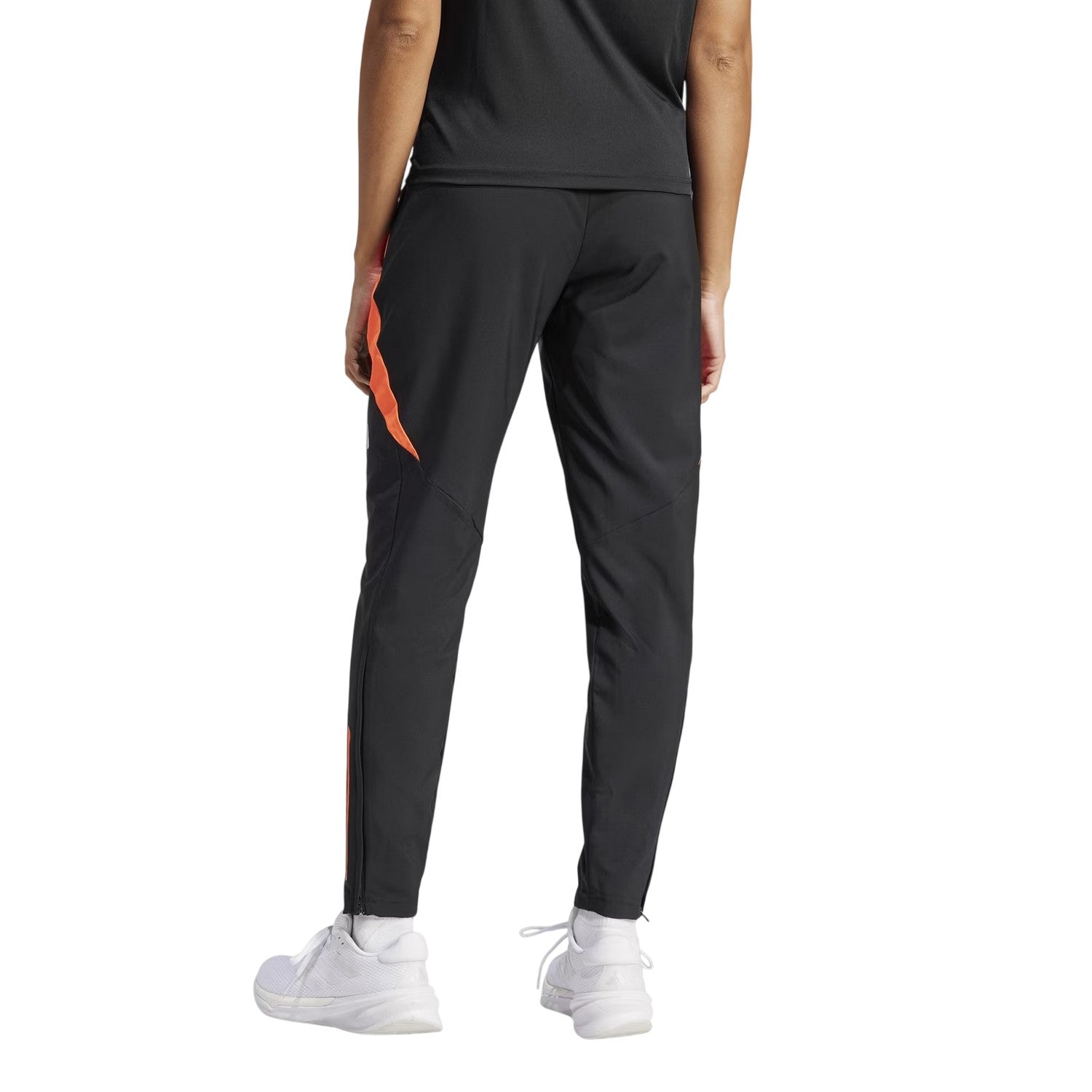 Black-Solar Red - Back - Adidas Womens-Ladies Tiro 24 Training Tracksuit Bottoms