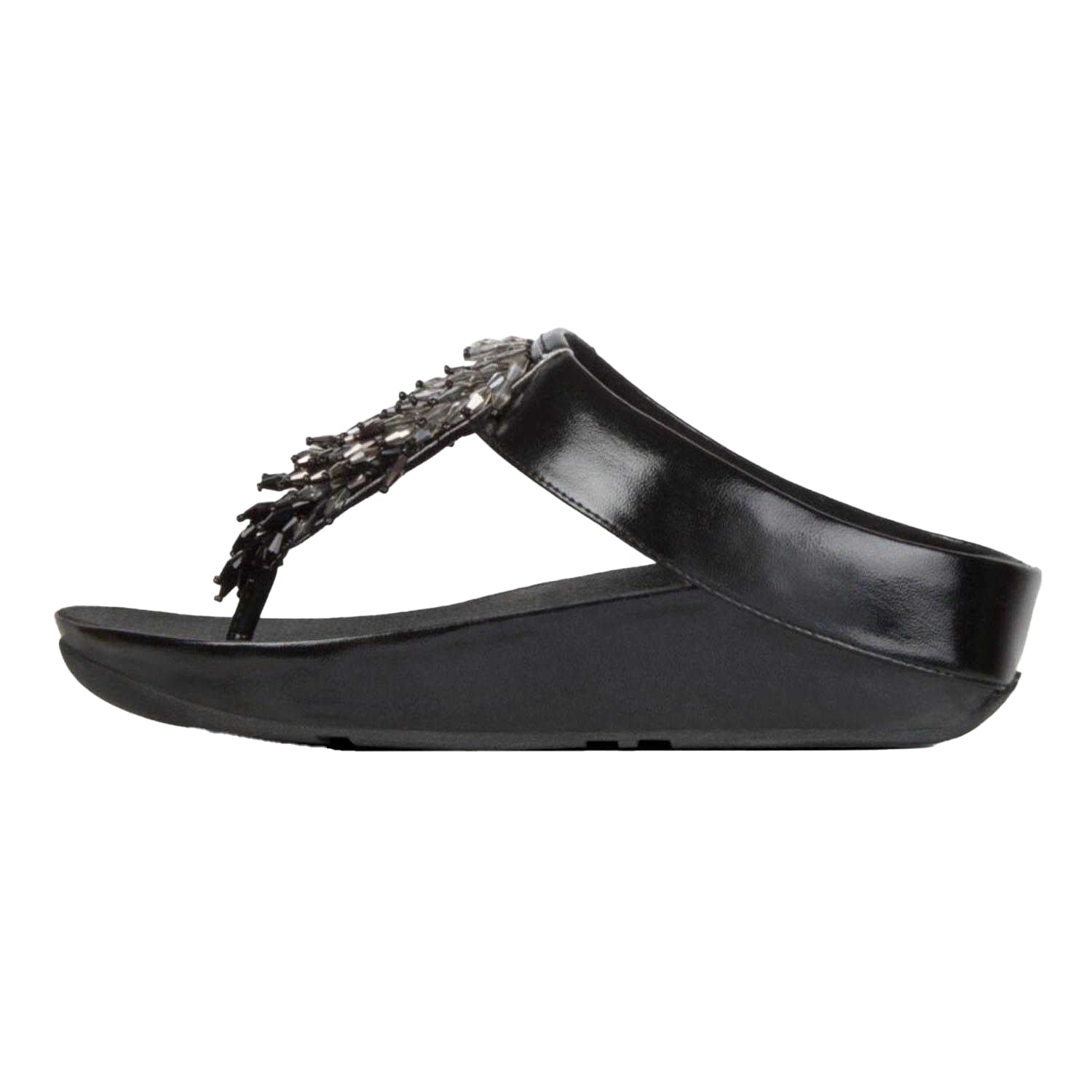 Black - Back - Fit Flop Womens-Ladies Rumba Ombre Toe Post Sandals