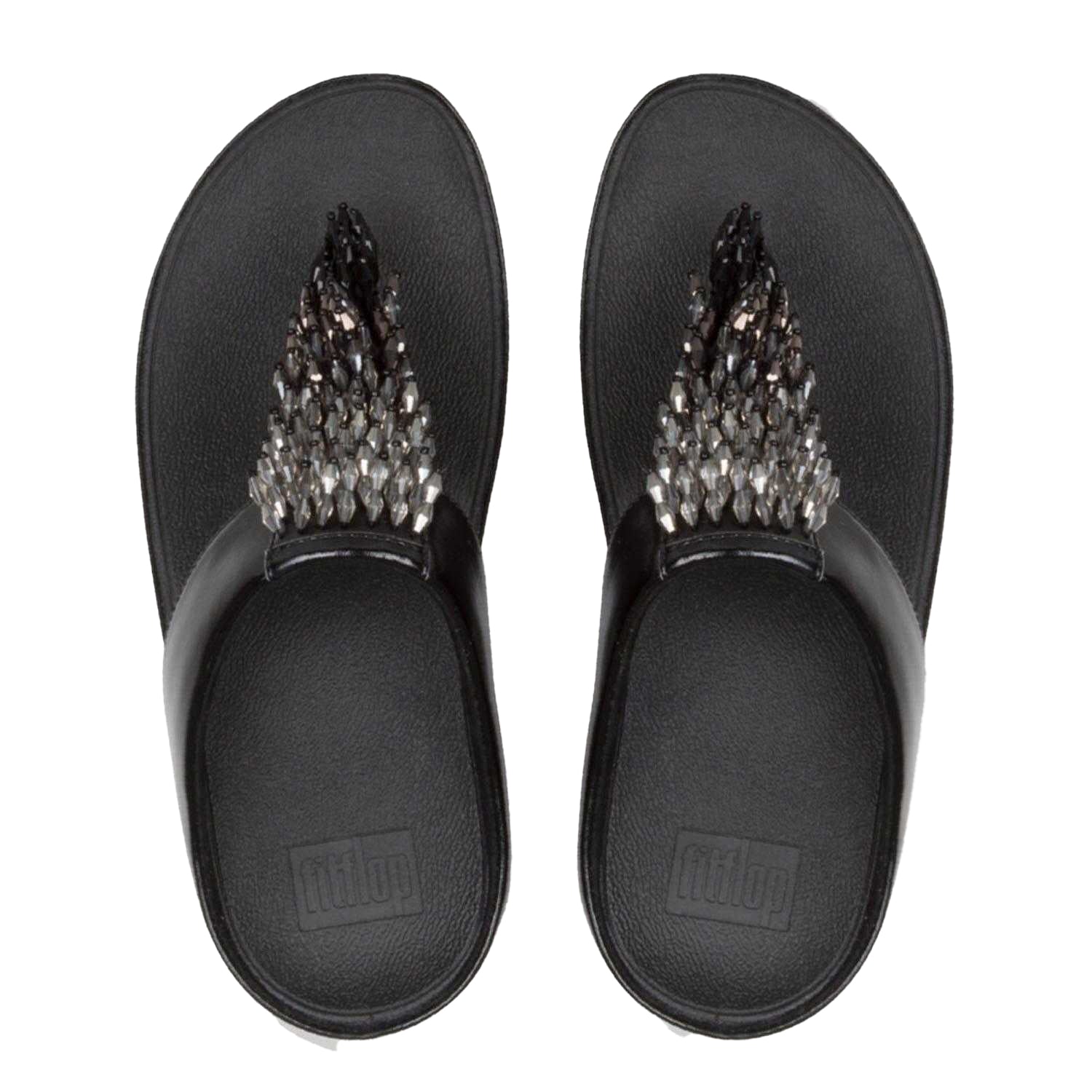 Black - Lifestyle - Fit Flop Womens-Ladies Rumba Ombre Toe Post Sandals