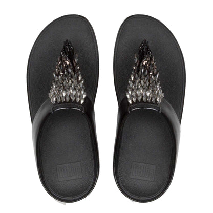 Black - Lifestyle - Fit Flop Womens-Ladies Rumba Ombre Toe Post Sandals