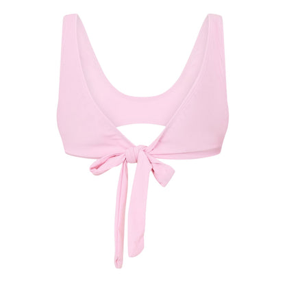 Pink - Front - Brave Soul Womens-Ladies Wrap Front Bikini Top