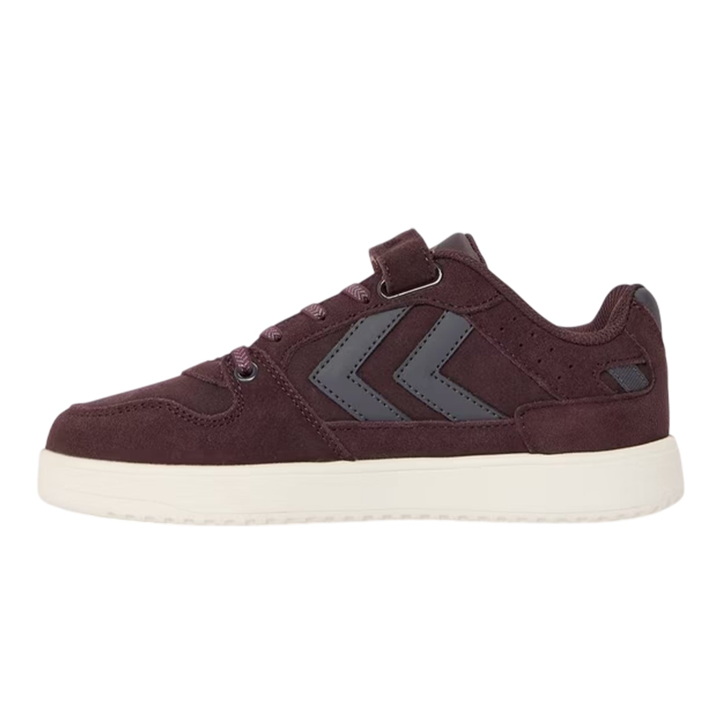 Fudge - Back - Hummel Childrens-Kids Chevron Suede Trainers